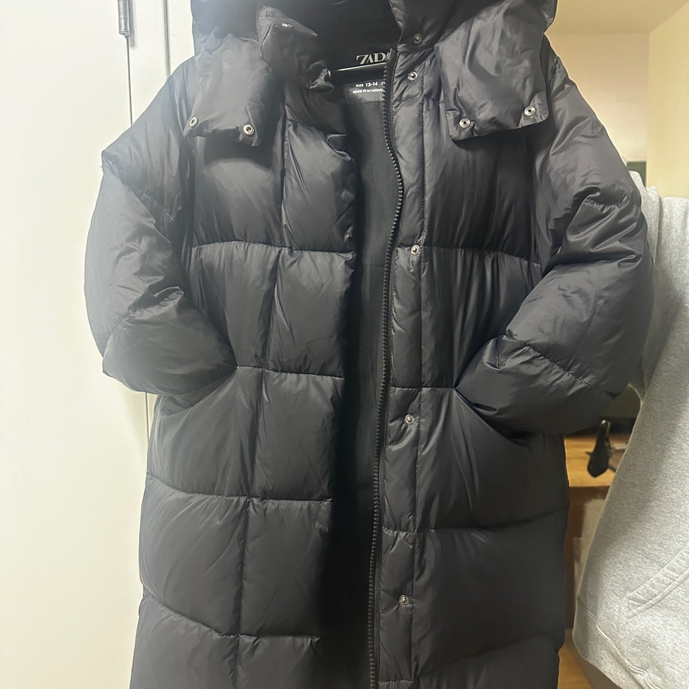 Zara Black Puffer Jacket